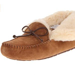 UGG Alena Sheepskin Foldover Moccasin Slippers